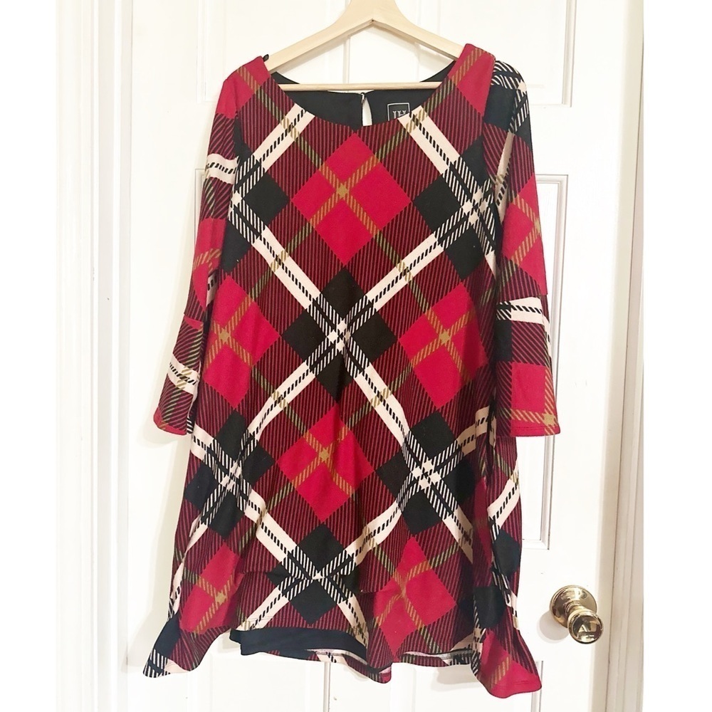 JH Hessica Howard Plaid Dress Sz XL - Picture 4 of 8